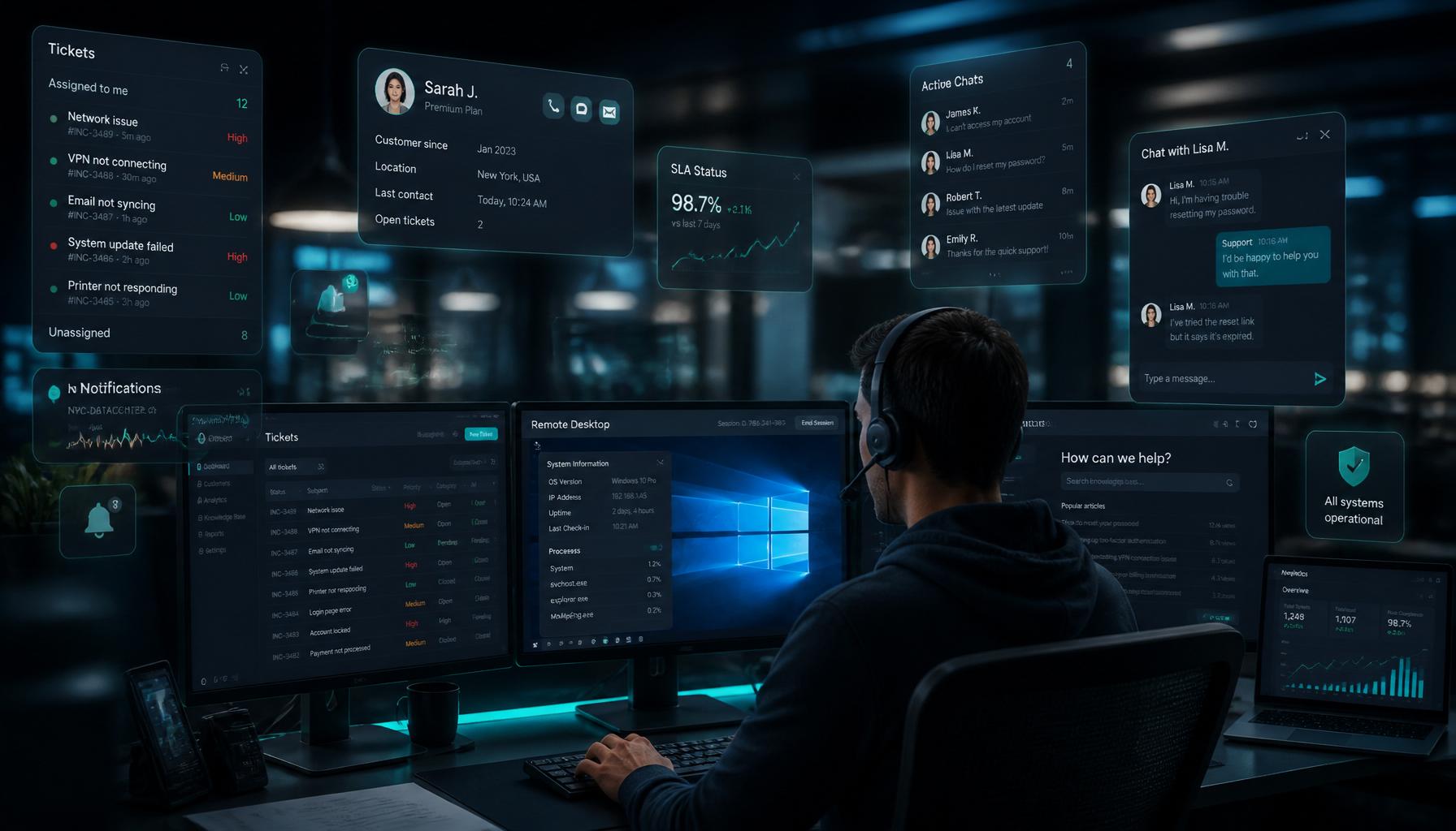 Vzdálená IT podpora a helpdesk